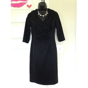 Kay Unger New York Dress 8Black Cocktail3/4 Sleeve